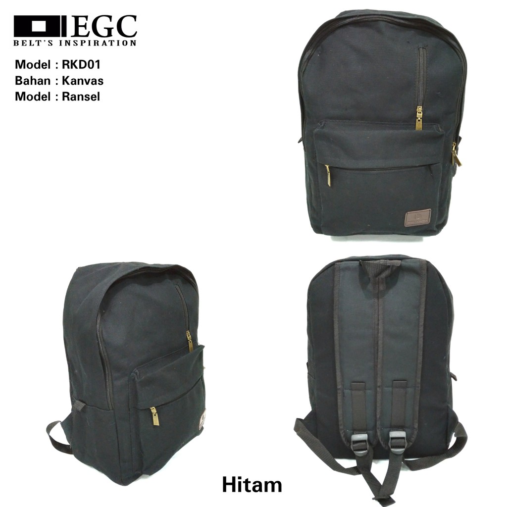 Tas Ransel Backpack Kanvas Pria Laki Cowo Cowok Unisex Travel Bag Tas Sekolah Punggung Ori - TAS-RANSEL-GA