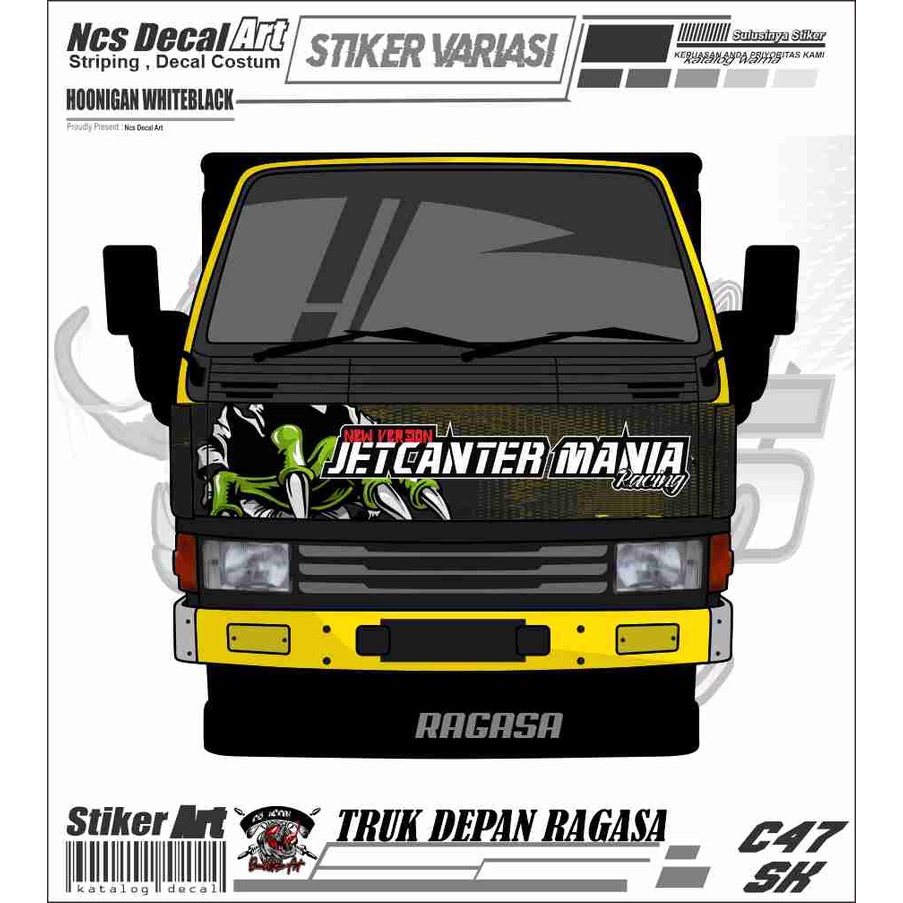 Stiker Depan Truk Sticker Kabin Truk Ragasa Tepak Canter Umplung DLL Sticker Variasi Mobil Truk