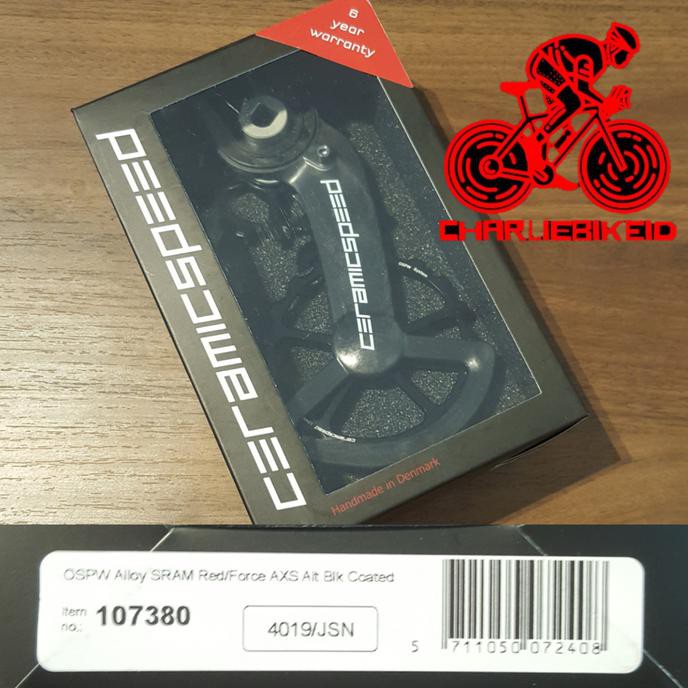 Ceramic Speed Ospw Coated - Rd Sram Axs Red Force 12 Speed Black Hitam
