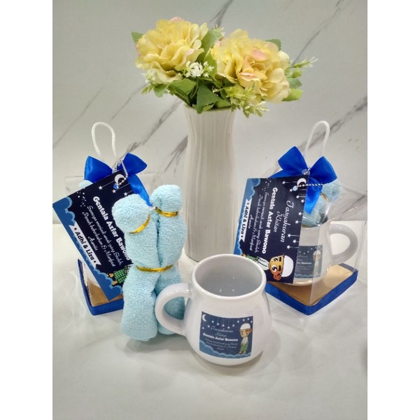 souvenir khitanan/souvenir baby one month/mug gentong custom/mug baby/aqiqah