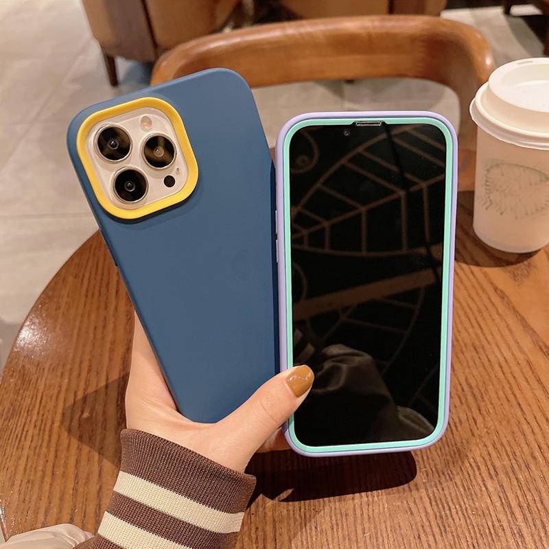 3 in 1 Soft Case Silikon Shockproof Cover iPhone 13pro MAX 12 11 Pro MAX X XS MAX XR SE 2022 2020 7 8 Plus