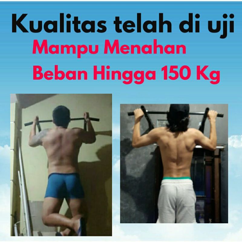 Pull Up Bar - Iron gym - Chin up - Alat Fitnes dirumah dinding - Push up Bar