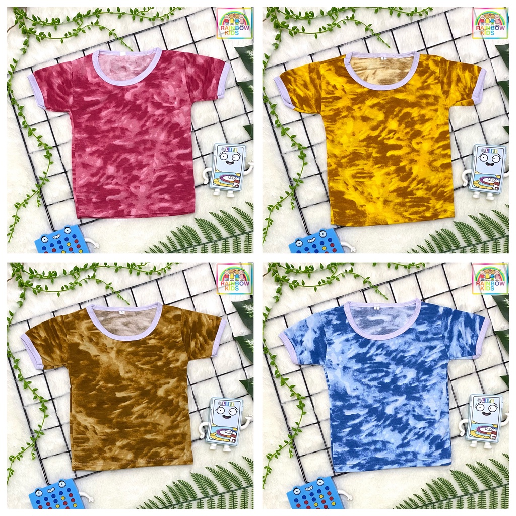 Rainbow Kaos Polos Anak (1-5 Tahun) Unisex TIE DYE / T-shirt TIE DYE ANAK