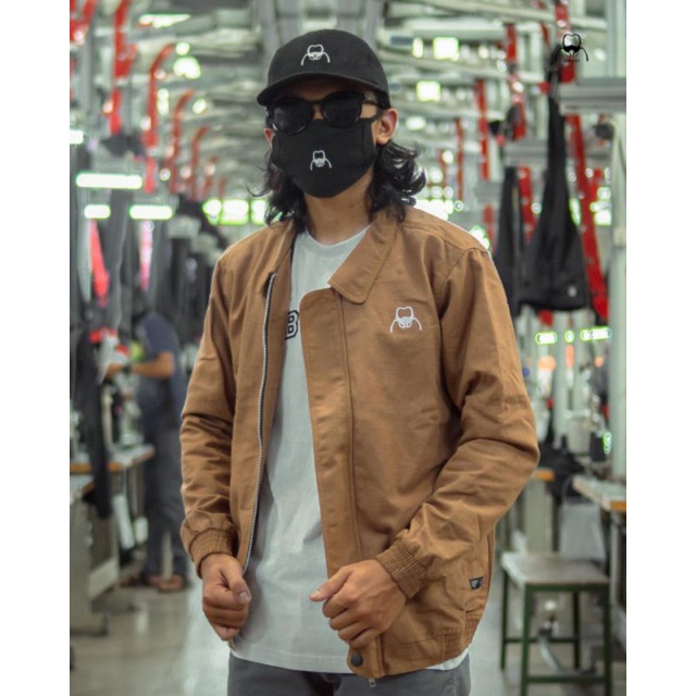 Flight Jaket / Jaket Kerah / Jaket Motor Cream CS