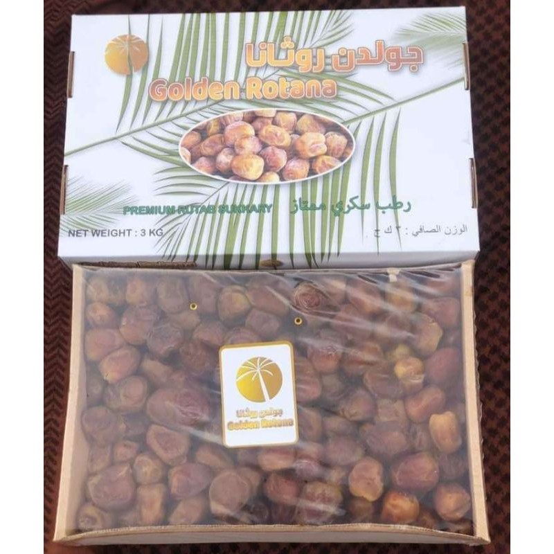 

Kurma sukari golden rotana super premium 3kg