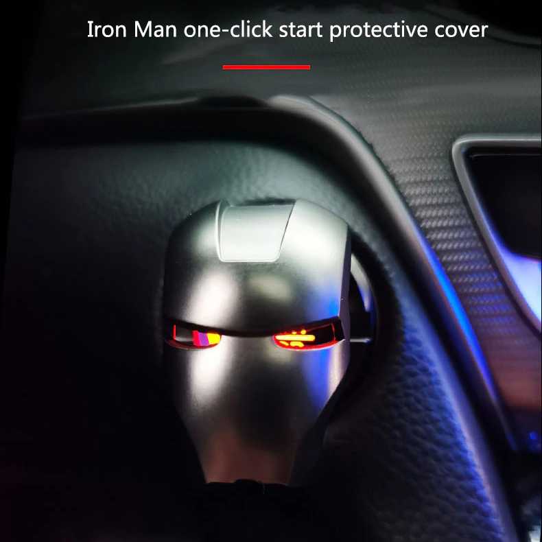 Tutup Cover Tombol Start Stop Engine Mobil Iron Man