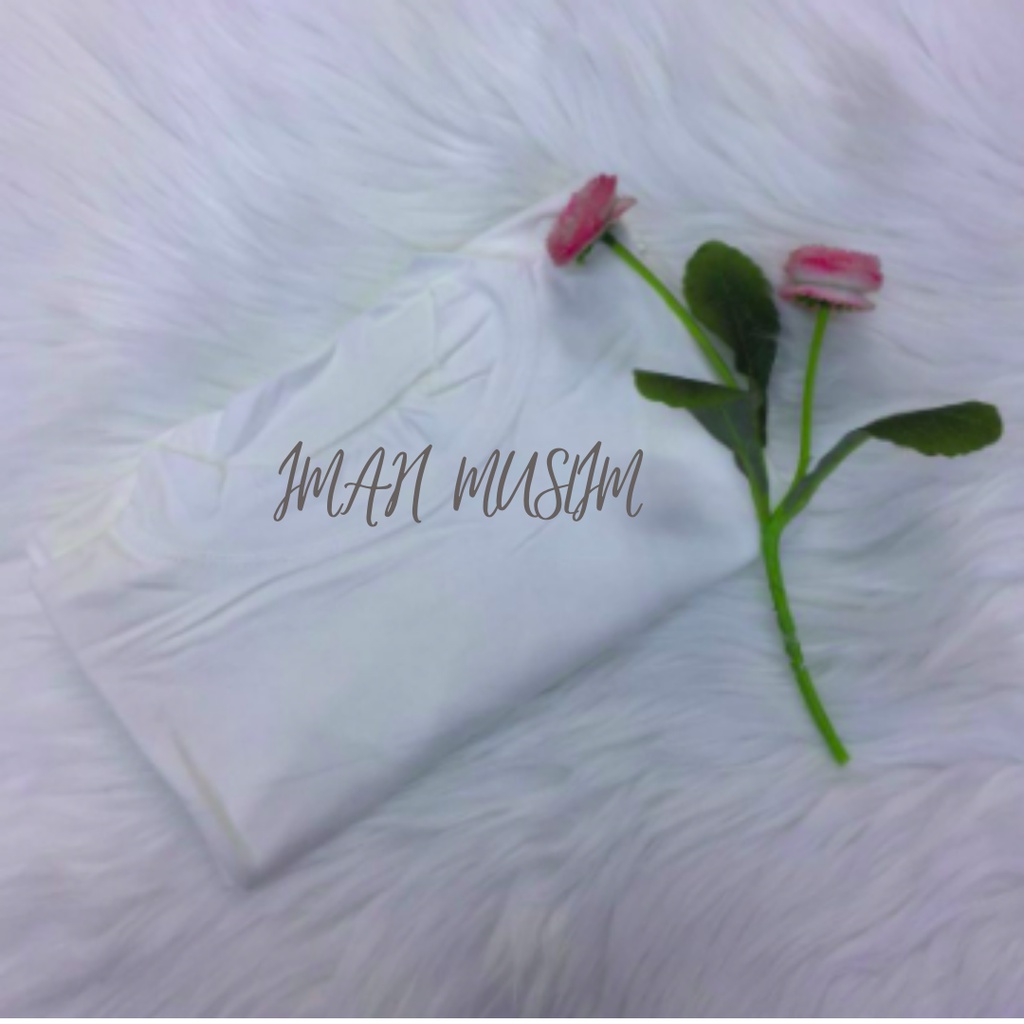 Manset Kaos Tanpa Lengan Inner Buntung Spandek Premium Turtleneck-BROKEN WHITE