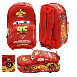 Tas Ransel Backpack Anak Laki Laki Paud Bentuk Mobil Merah Sponge Mini Tahan Air