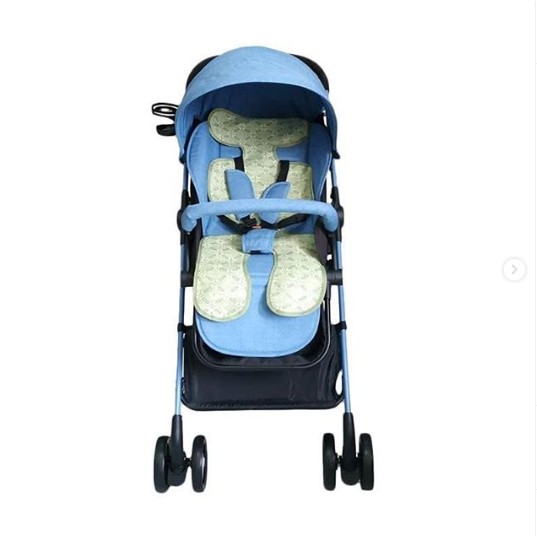 Stroller BabyDoes CH 4003 Bavaria Linen Kereta Dorong Bayi - Blue Makassar