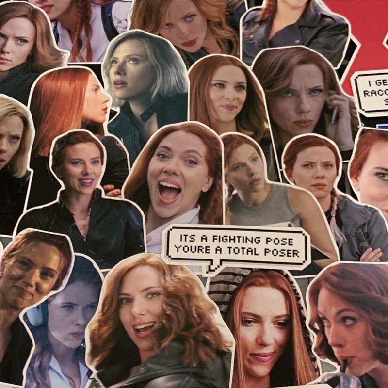 

black widow stickers / natasha romanoff