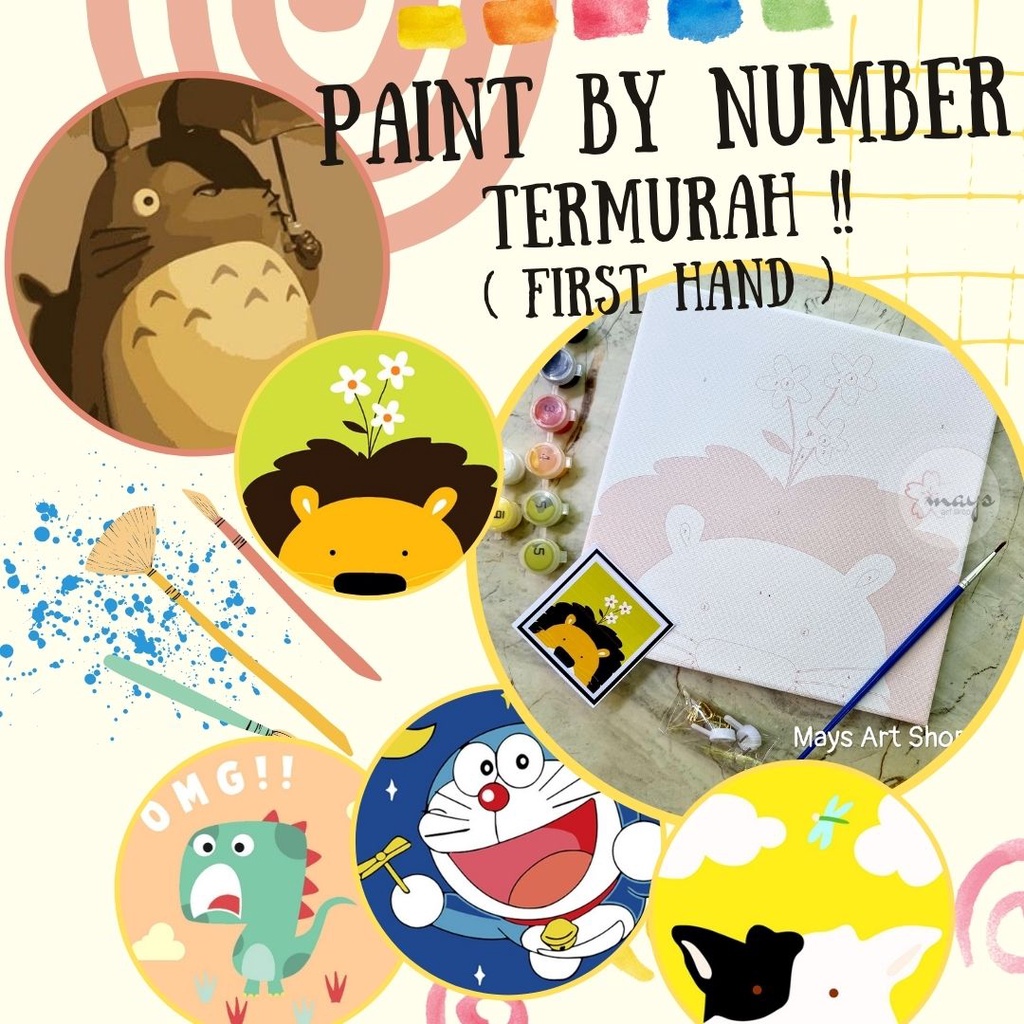 

Ter murah Paint By Number Set Lukis Canvas 20 x 20 cm Mainan Edukasi / DIY Painting Kit Animal For Kids Anak- Dewasa Lengkap Kanvas Spanram Cat Akrilik Acrylic Kuas Melukis 20x20