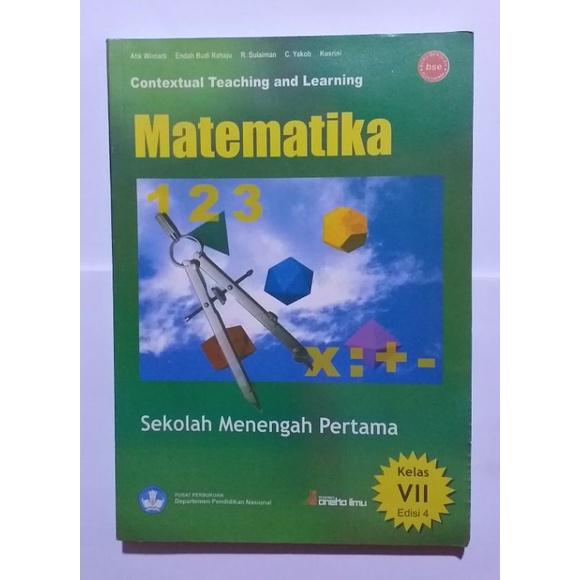 

Preloved (Buku Bekas) Buku Matematika SMP (Kelas VII) Edisi 4