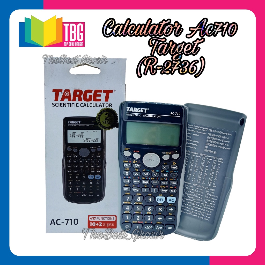 

1 PCS CALCULATOR AC710 SCIENTIFIC TARGET (R-2736) KALKULATOR ALAT BANTU HITUNG