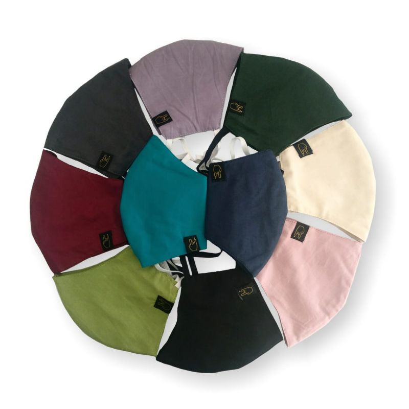 MASKER HIJAB HEADLOOP TALI KARET 2ply 3ply FILTER KAIN 