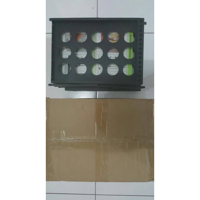 

RAK BROSUR HITAM LIPAT 7 SUSUN BESI
