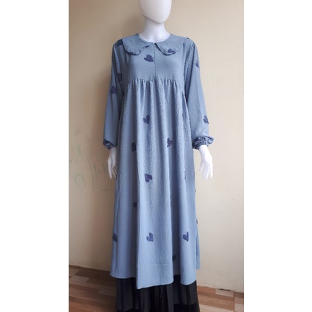 Midi Dress Love PomPom Denim