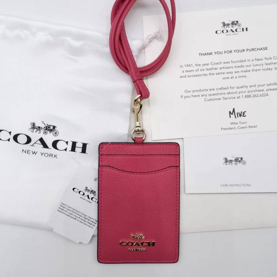 

Menarik.. Baru!!! Coach Metal LOGO Lanyard ID Card Holder Name Tag Delapan Warna