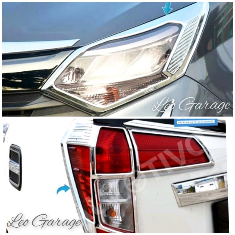 CALYA SIGRA 2019 2021 2023 2024 2025 FACELIFT GARNISH DEPAN BELAKANG CHROME SILVER LIST LIS LAMPU HE
