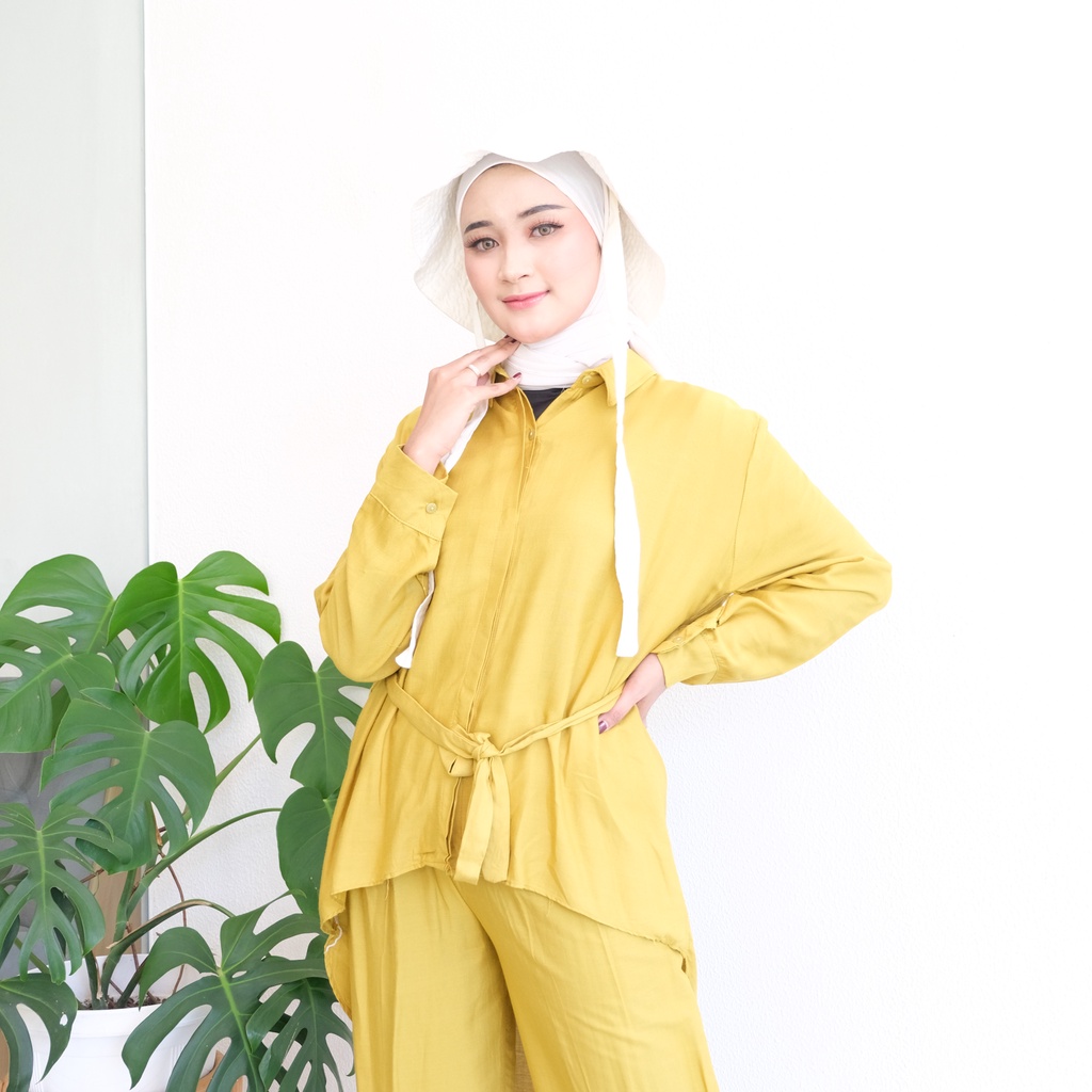 (RPA) ONE SET NEVA TUNIK ATASAN KEMEJA OVERSIZE BLOUSE WANITA RAYON