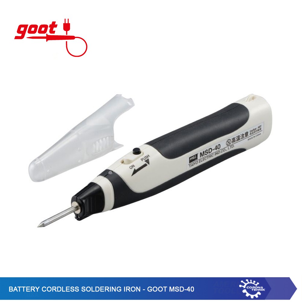 BATTERY CORDLESS SOLDERING IRON - Goot MSD-40