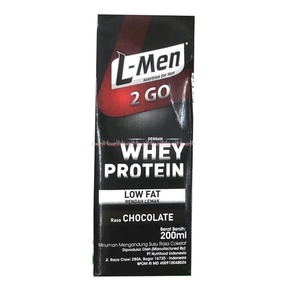 Whey Protein Susu Cair  L-Men 2 Go Chocolate 200ml pack, Gain Mass Susu Bubuk L-Men Chocolate 225Gra