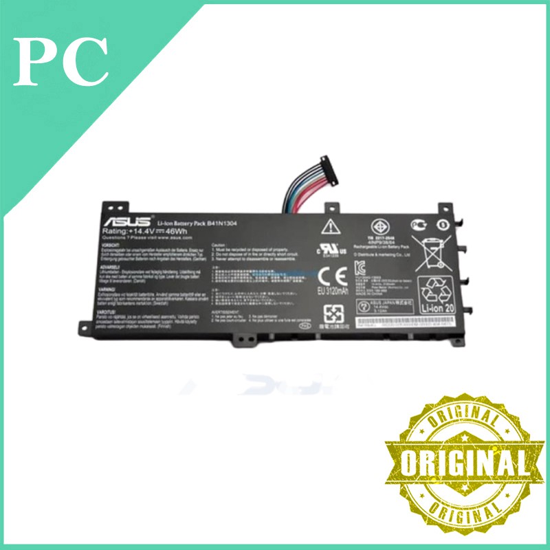 Baterai Laptop Asus A451 A451L A451LN A451LB A451LA B41N1304 Original