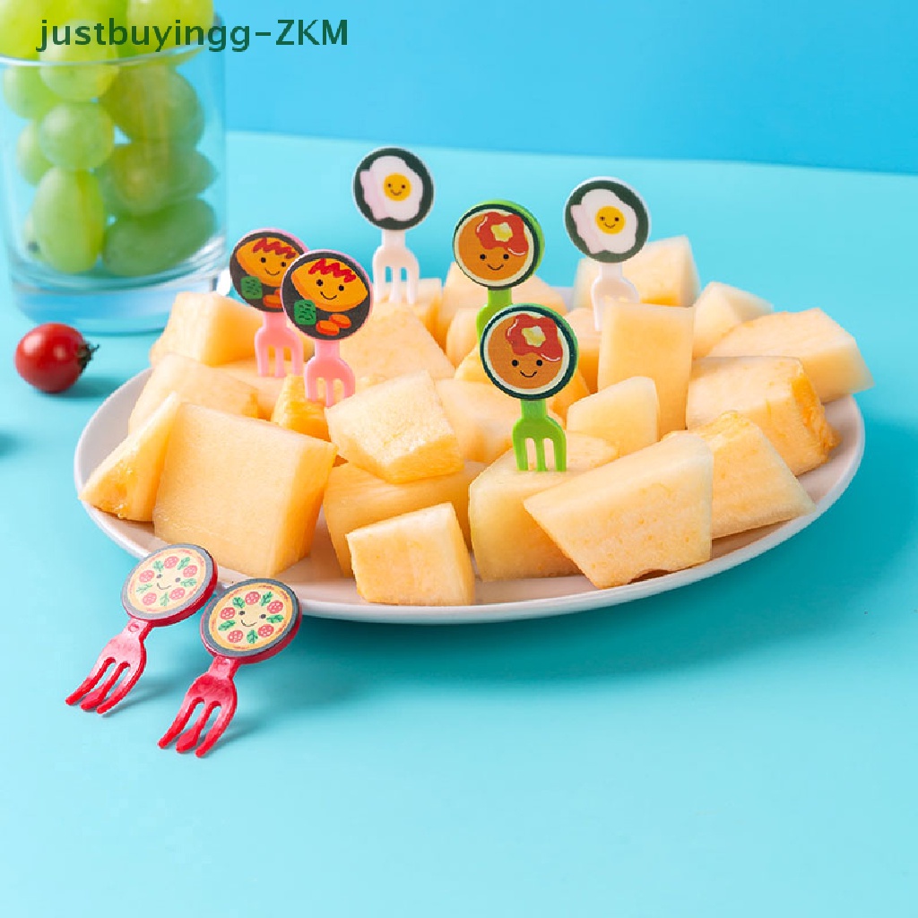 (justbuyingg) Set Garpu Buah / Makanan Penutup / Cocktail / Sandwich Desain Kartun Untuk Pesta