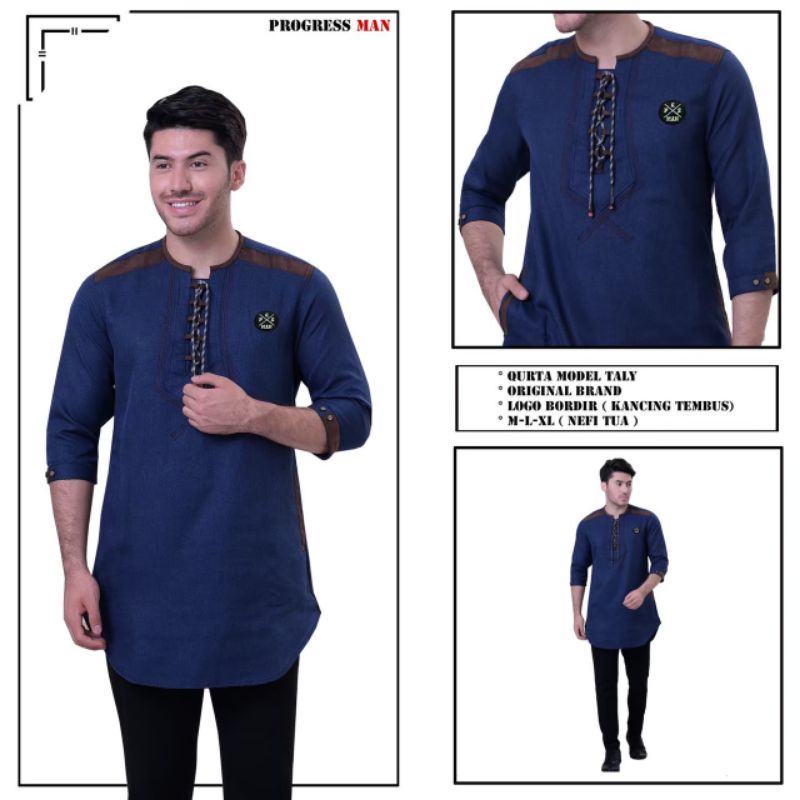 Baju Koko Kurta Model Tali Original Progressman Terbaru