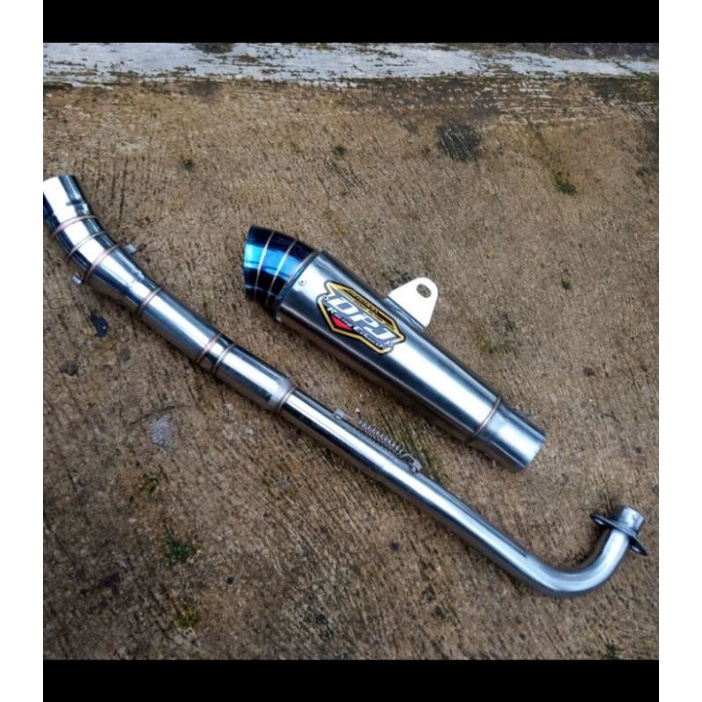 knalpot dpj Knalpot racing DPJ jiksaw ujung biru for all bebek Jupiter. Vega. Supra. smas. Blade. Re