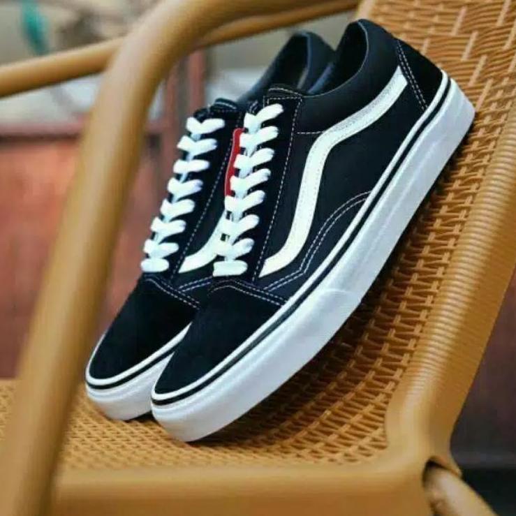 CUCI GUDANG Sepatu Sneakers Pria Vans Oldskool Sol Putih Ori