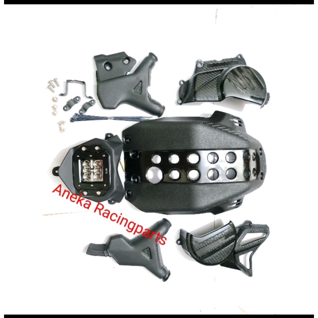 tutup mesin crf cover rangka crf headlamp depan crf lampu depan crf satu set paket cover engine