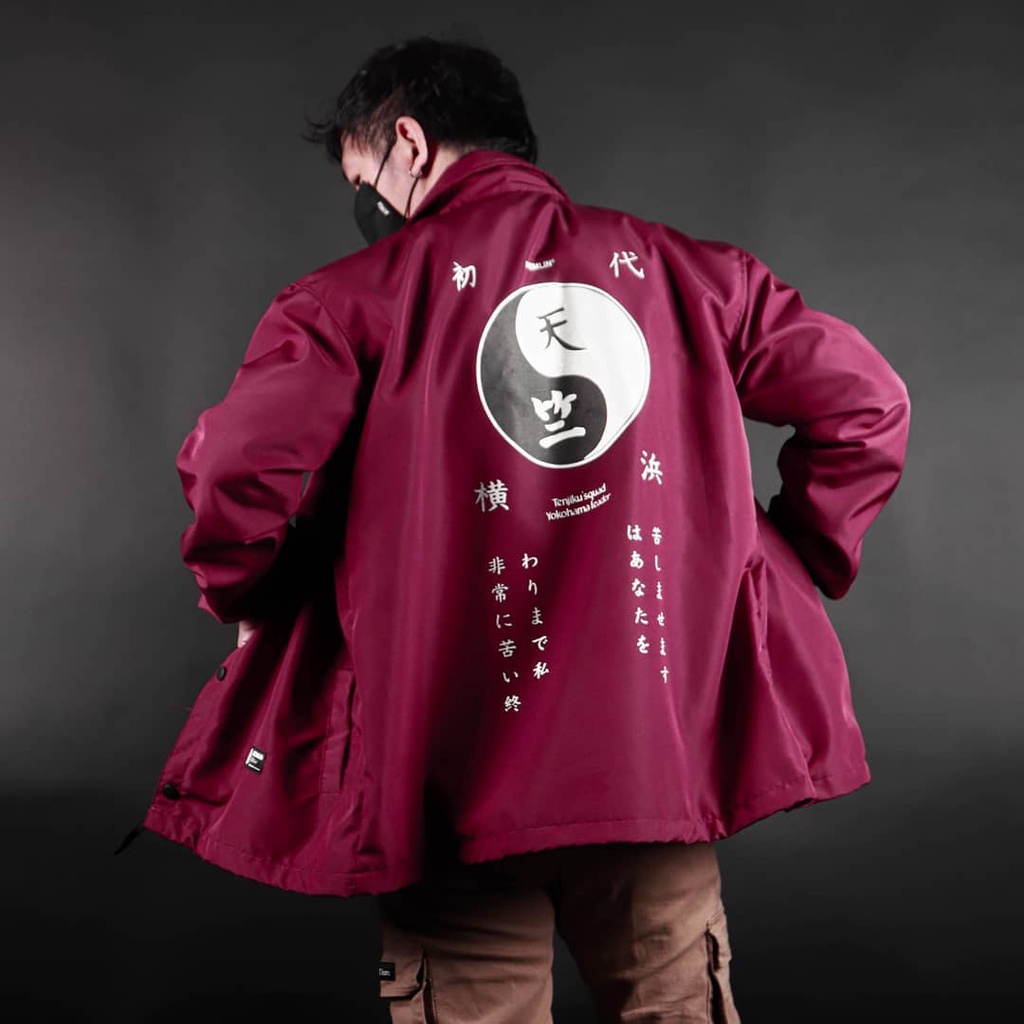 Kremlin Coach Jacket Red Maroon - Tenjiku-2
