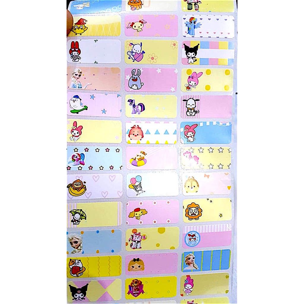 

Label Nama Anti Air Sticker Waterproof Motif Mix Cute Girl