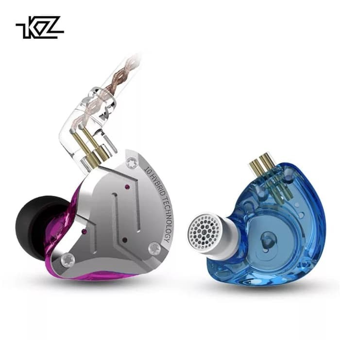 [Garansi 1 Tahun] KZ ZS10 PRO with Mic 10 Driver - 4BA+1DD HiFi Hybrid Basshead In Ear Earphone