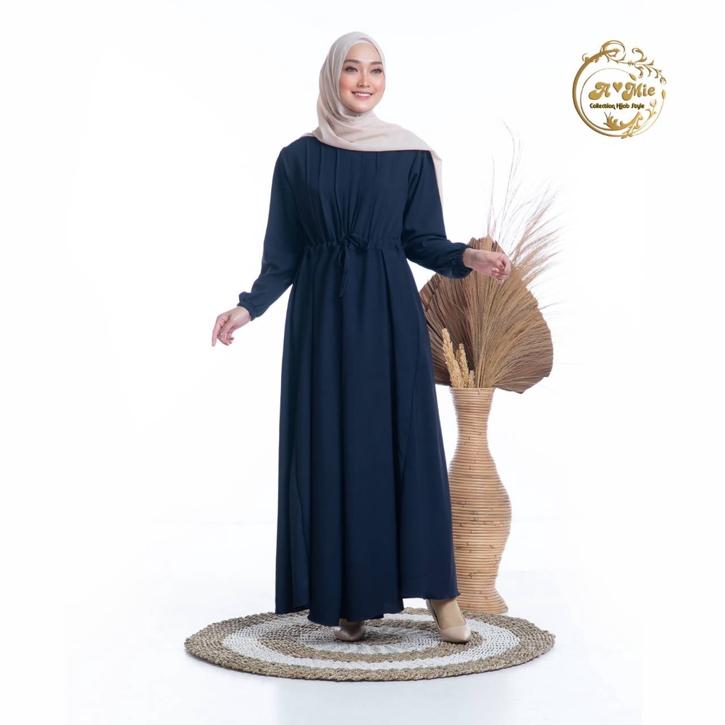 Melia Dress 1 Kondangan Series Baju Fashion Muslim Dress Simple Elegant Gamis Kekinian Set OOTD Hijab Korean Style Basic Dress Hijab Casual Best Seller Dress Muslimah Wanita Busui Friendly Baju Gamis Abaya Turkey Size S M L XL Gamis Jumbo Polos Termurah-6