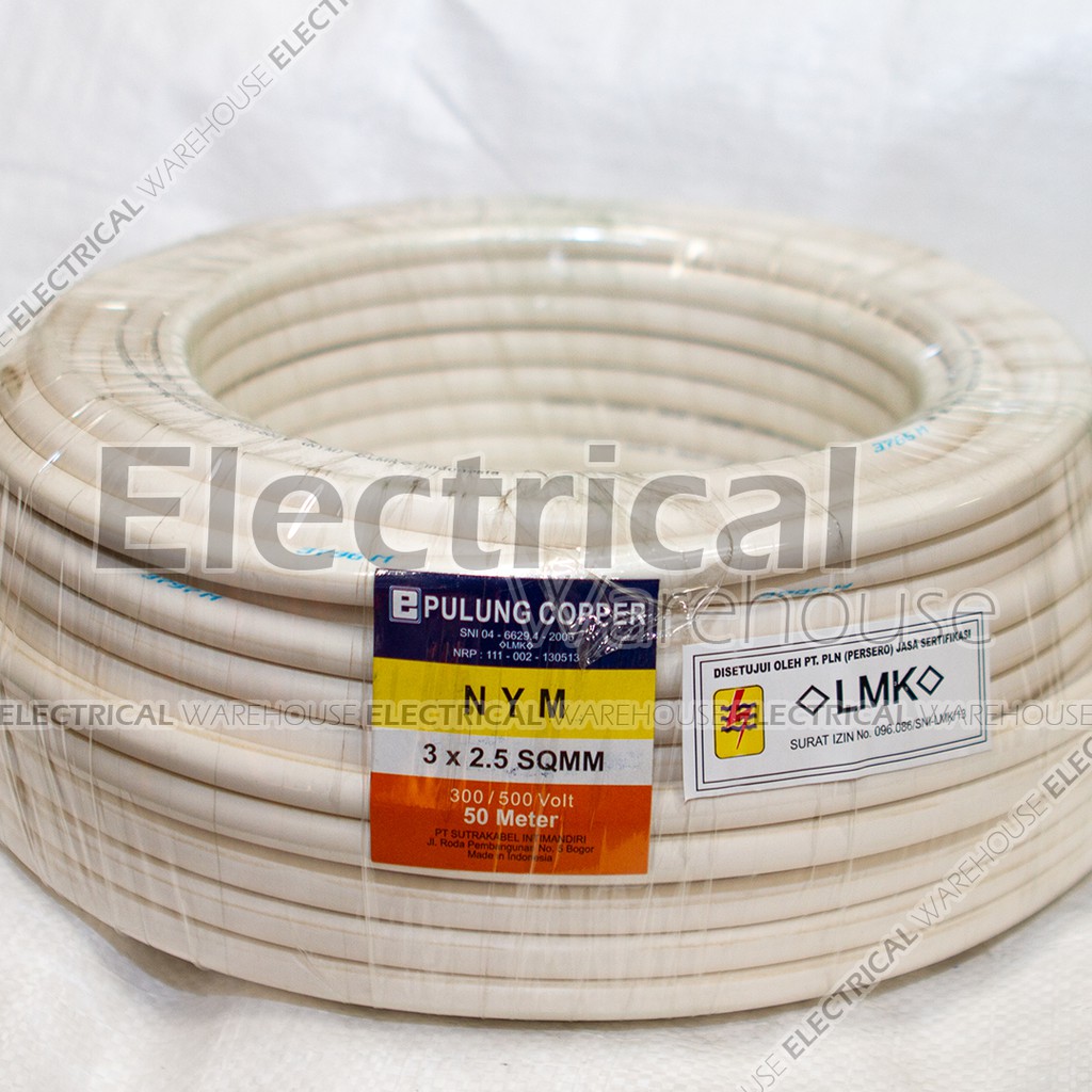 Kabel Listrik NYM 3x2.5mm2 PULUNG 50 Meter ( 3x2.5mm 3x2.5 mm 3 x 2.5 3x2,5 mm 50M )