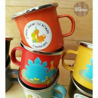 Gelas Mini 6cm Enamel dengan custom tulisan gambar Gelas Mini 6cm Enamel dengan custom tulisan gambar