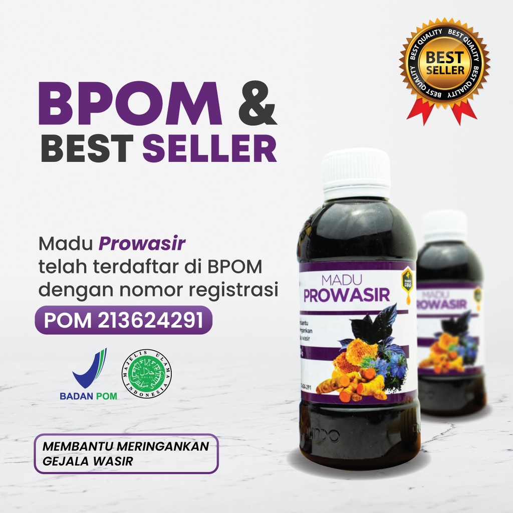 Madu Prowasir Asli 100% Original Obat Herbal Wasir Ambeien Atasi BAB Berdarah Benjolan Anus - Pro Wasir