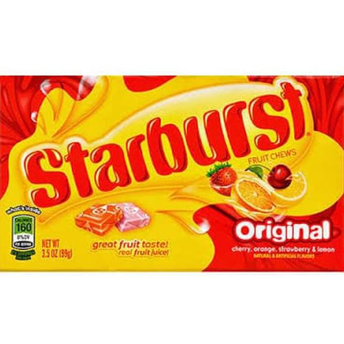 

[BISA BAYAR DITEMPAT] Starburst candy fruit chews Original permen strawberry cherry lemon