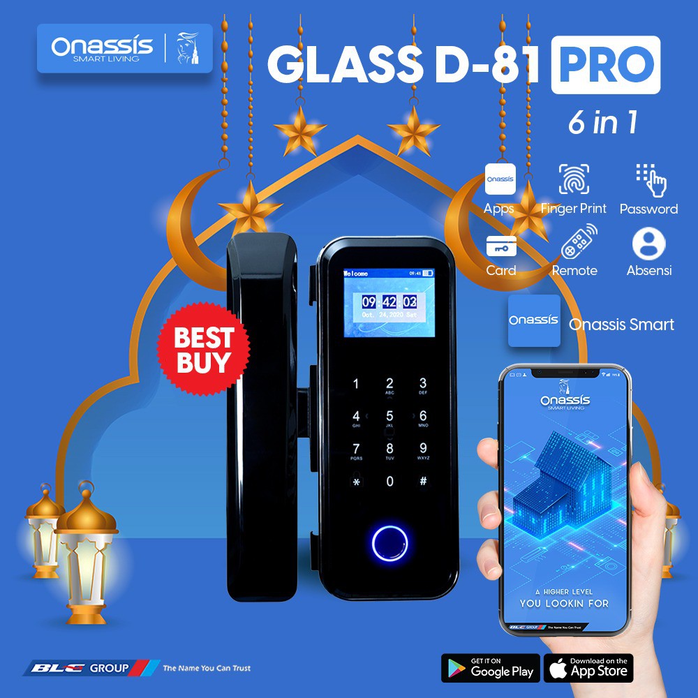 RRON Onassis Smart Handle D-81 Pro Digital Lock Door Gagang Pintu