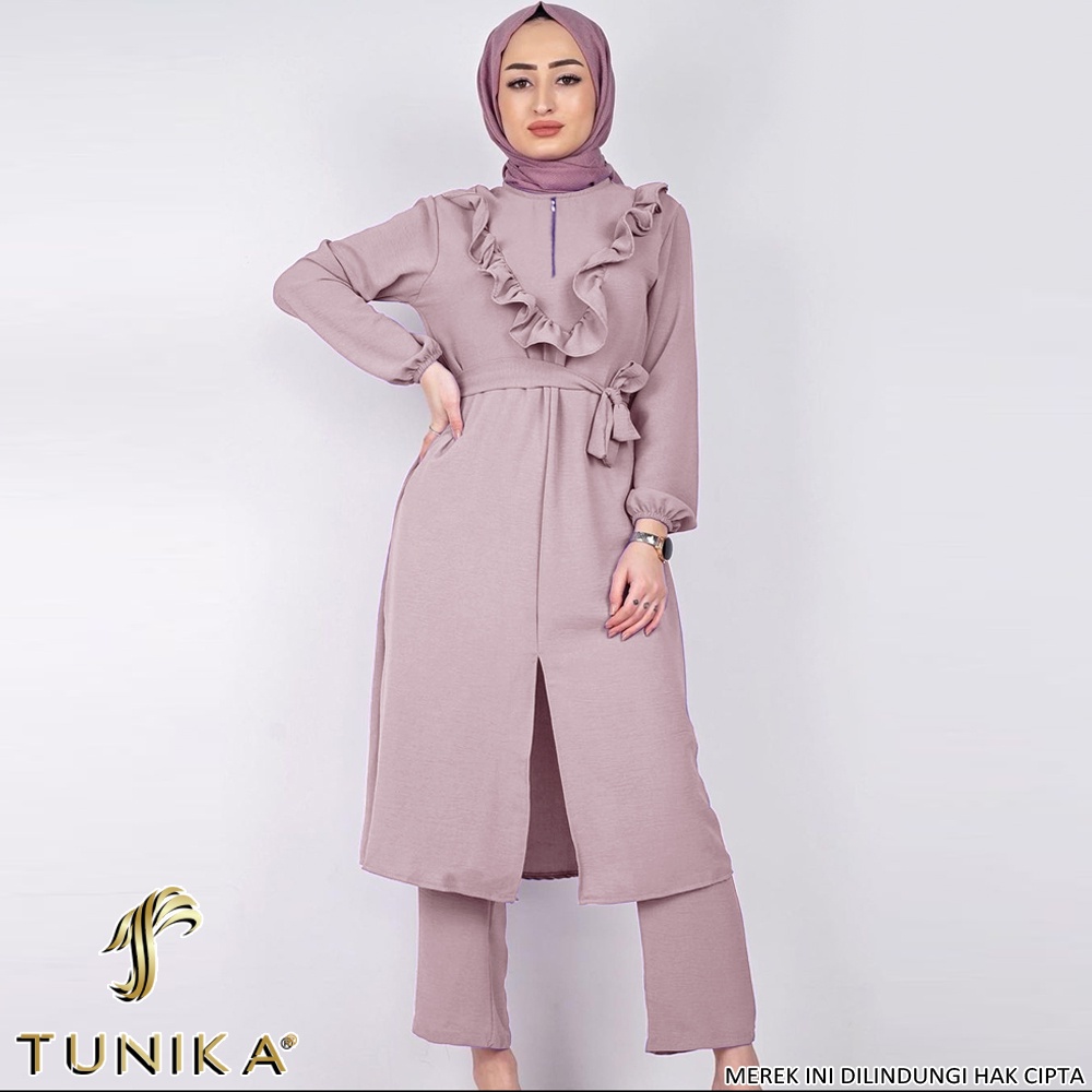 Baju Setelan Wanita Kekinian - One set Wanita - Setelan Tunik - Set Rinosa dan Set Rinsa - Lexoir-Set Rinsa Lavender