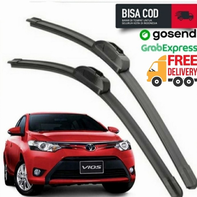 Wiper Mobil Mobil Vios /Karet Wiper Kaca Mobil 1 Set/Vios Gen 3 Murah