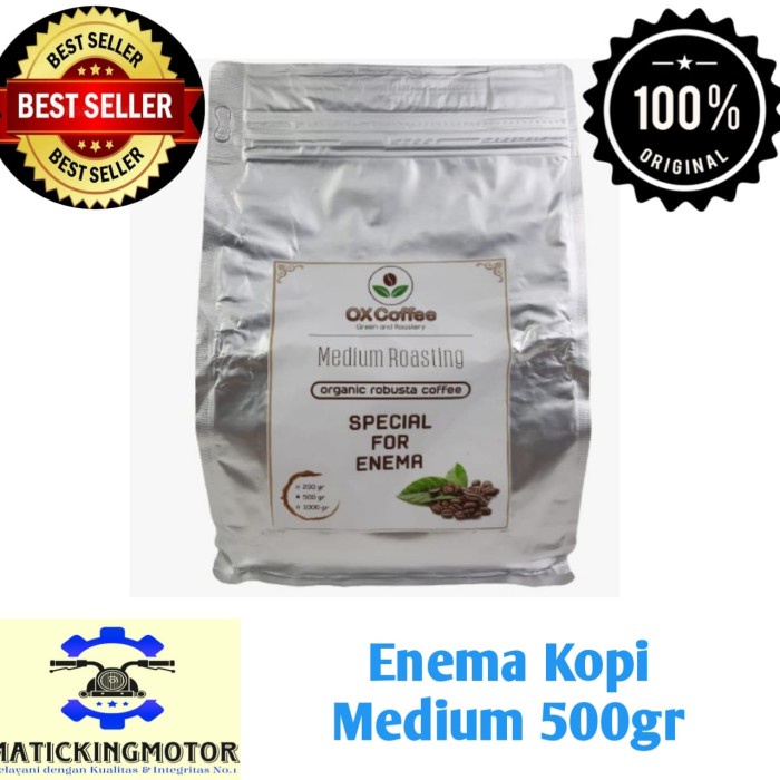

Kopi Enema Organik Medium dan Light Roasting Siap Pakai 500 gr