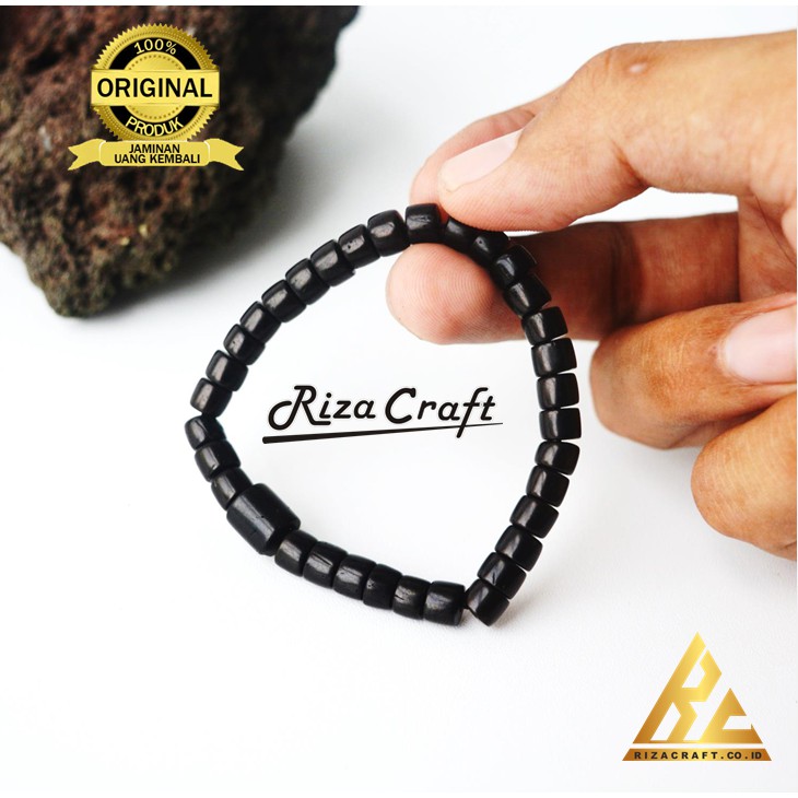 Gelang Tasbih Kayu Kokah Kokkah Kaukah Kokka ASLI Original Arab Hitam Marjan 33 Premium Pria Wanita