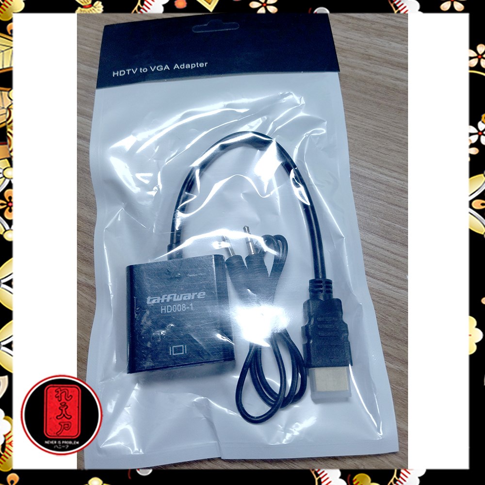 Taffware Adapter HDMI ke VGA Female dengan Audio - HD008-1 - Black