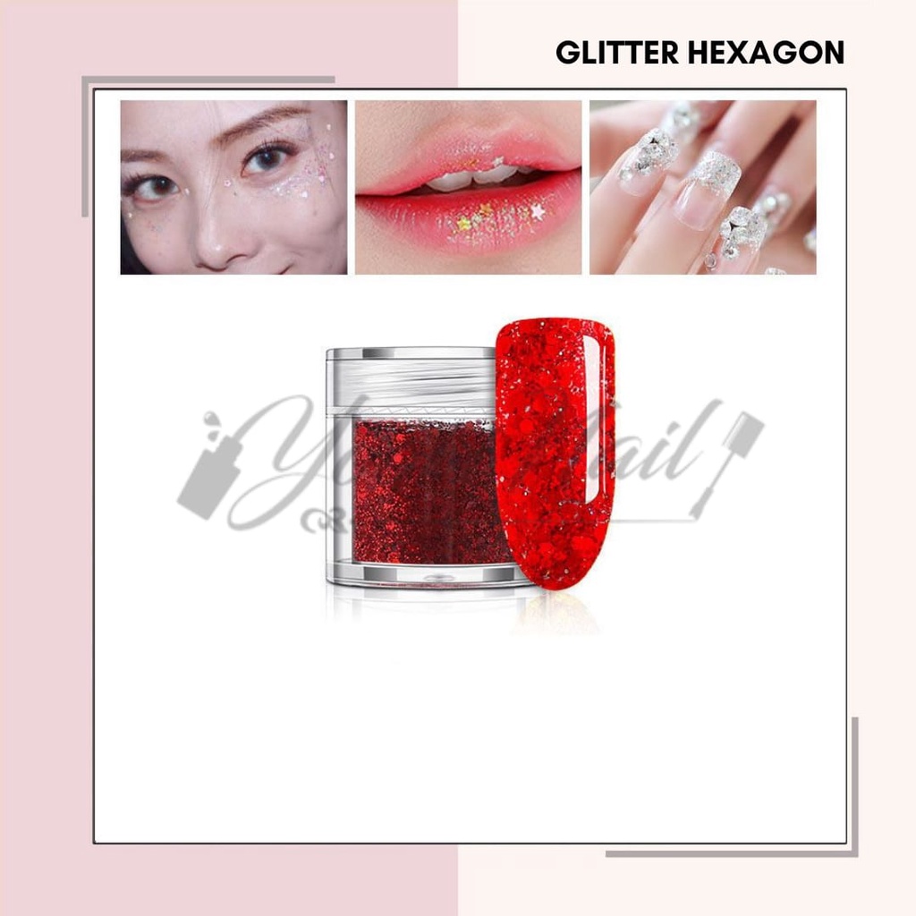 Glitter hexagon 5 grams glitter hexagon gliter pink blue red rainbow colors effects