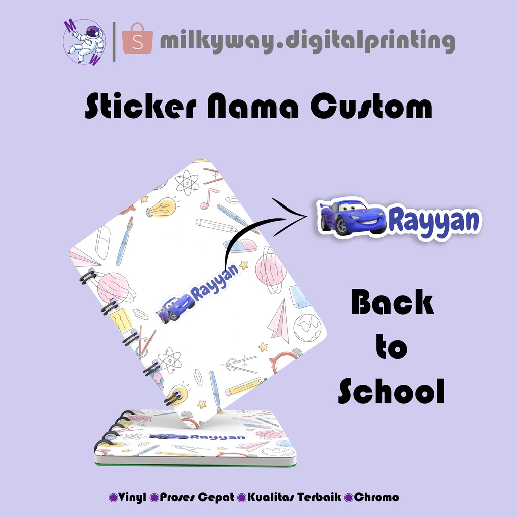 

STICKER NAMA CUSTOM, NAMA+CHARACTER, STICKER NAMA ANAK SEKOLAH, STICKER HANDPHONE, STICKER BUKU, STICKER CUSTOM, LABEL CUSTOM, STICKER CUSTOM CHROMO, STICKER CUSTOM VINYL, STICKER BOX