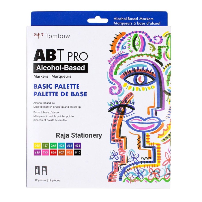 

TOMBOW ABT PRO BASIC PALETTE DUAL BRUSH PEN SET / SPIDOL WARNA