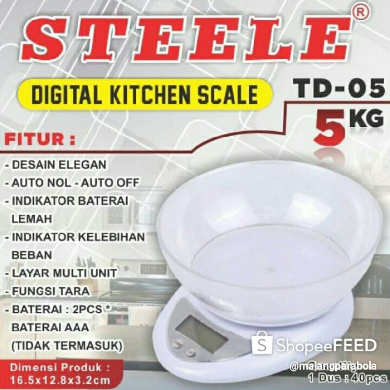 Steele digital kitchen scale