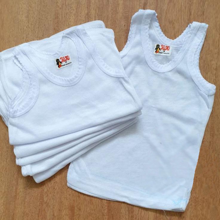 IL - Singlet ANAK STIKER / singlet anak dan bayi  / Kaos Dalam Anak / Kutung Polos Putih Warna